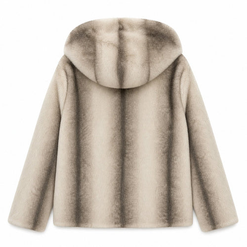 Reversible Jas - Crème - Faux Fur & Suèdelook - One Size