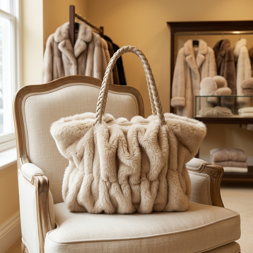 Faux Fur Shaggy Shopper – Model 15515