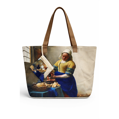 HS Tas - In 5+ varianten - Schilderij Design incl. mini-tas - Milkmaid