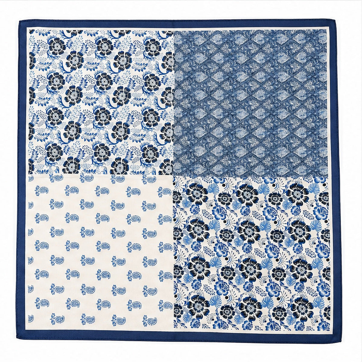 Vierkante Sjaal 70x70 Satijnlook – Bloemenprint