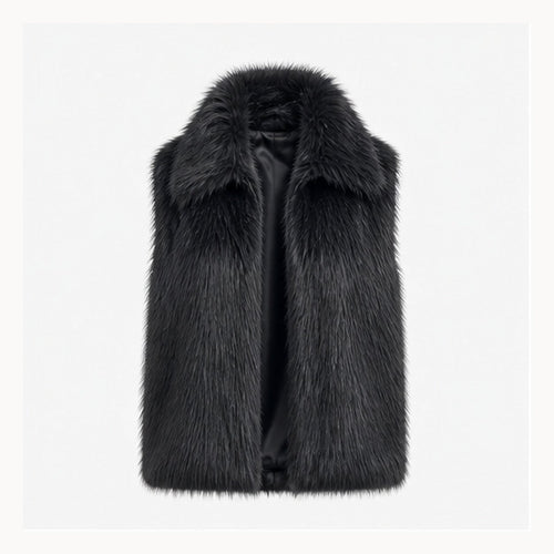 Shaggy Faux Fur Bodywarmer - One Size