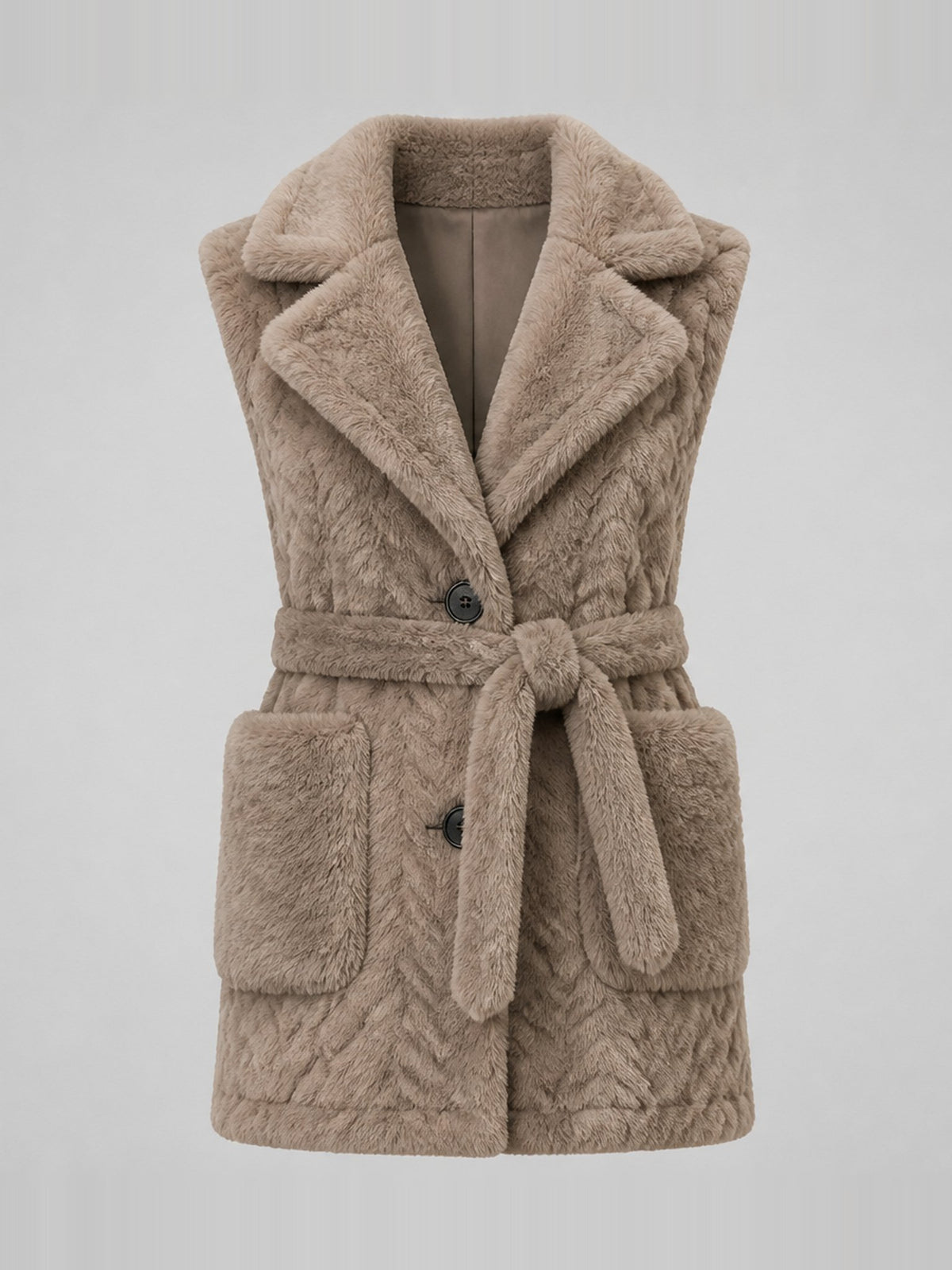 Lang faux fur gilet