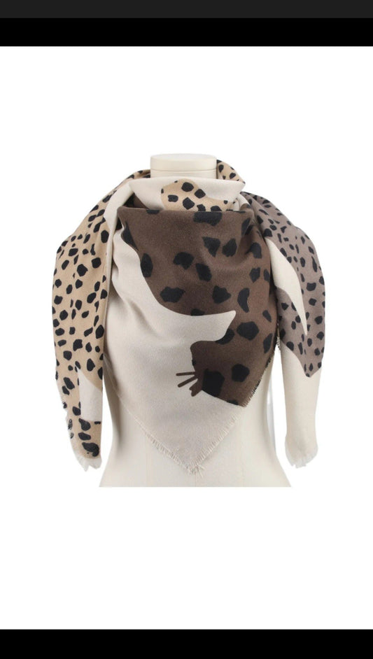 Luipaard Patchwork Sjaal