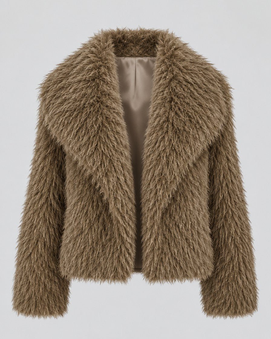 Faux Fur Shaggy Jas
