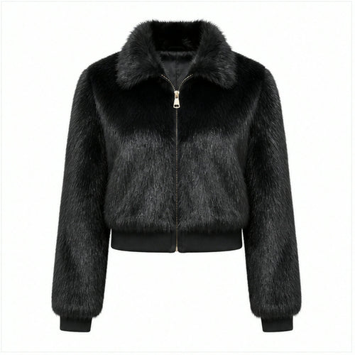 Faux Fur Bomberjas met Elastische Band - One Size