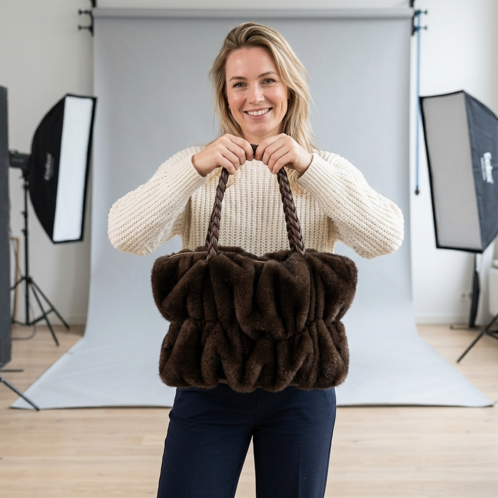 Faux Fur Shaggy Shopper – Model 15515