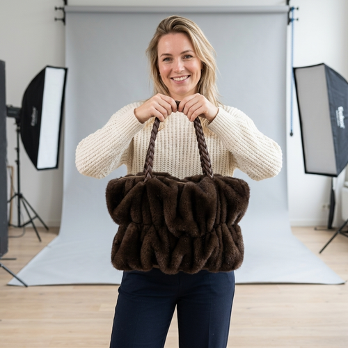 Faux Fur Shaggy Shopper – Model 15515