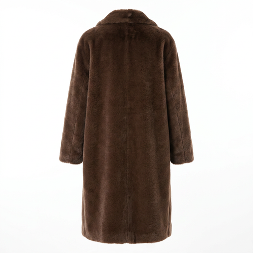 Faux Fur Jas - Bruin