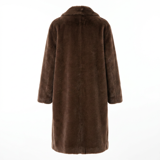 Faux Fur Jas - Bruin