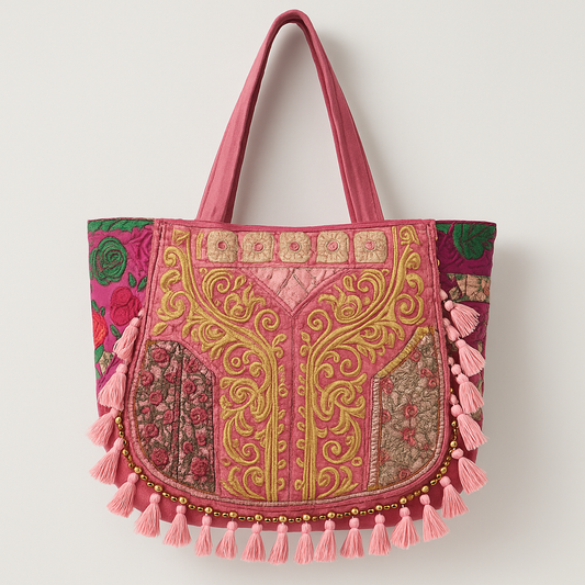 Boho Indian Shopper Roze