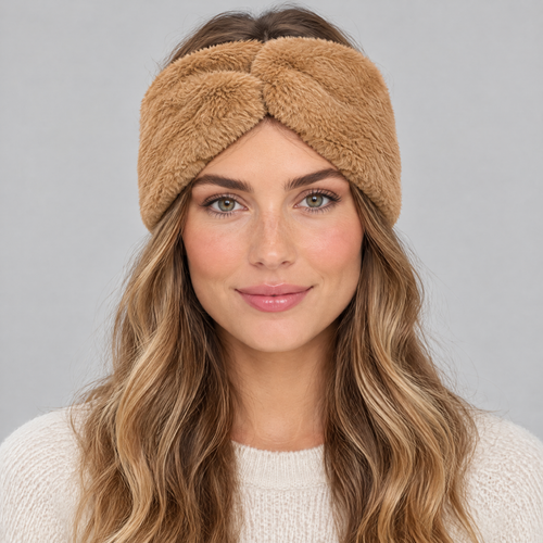 Brede Faux Fur Hoofdband met Twist-knoop, foto 1