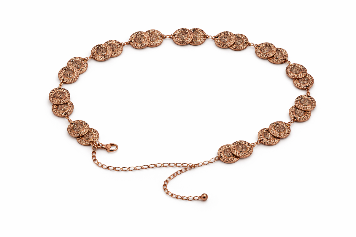 Metalen Riem met Dubbele Muntjes