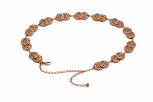 Metalen Riem met Dubbele Muntjes