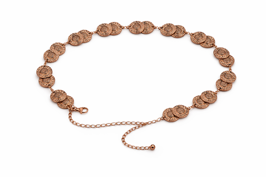 Metalen Riem met Dubbele Muntjes