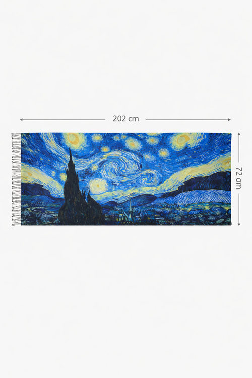 Sjaal met Schilderijprint – 202 x 72 cm