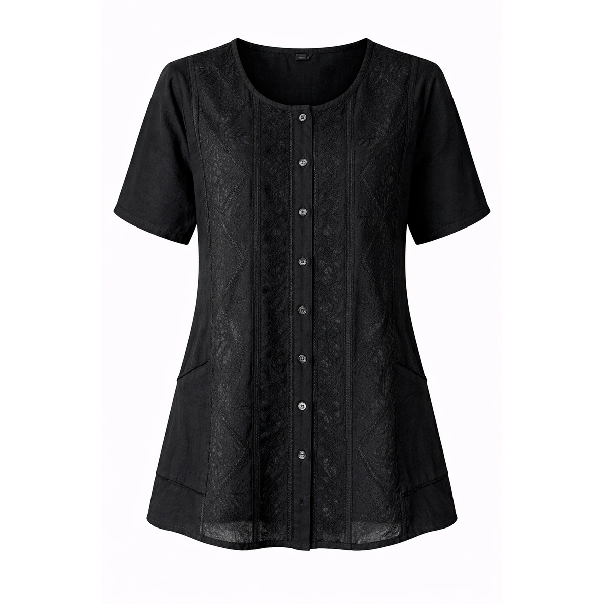 HS Zomerblouse - In 5+ Kleuren - Stevige stof - Zwart