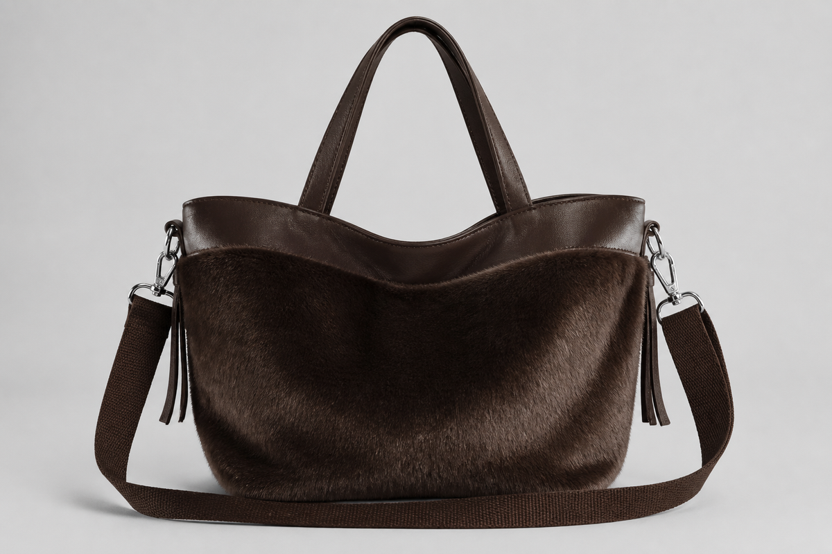 Faux Fur Crescent Tas
