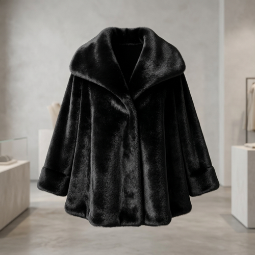 Faux Fur Poncho – Model 41090