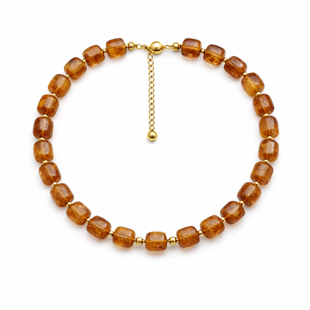 HS Ketting - Met Gouden Touch - statement detail - 14 kleuren - BACK