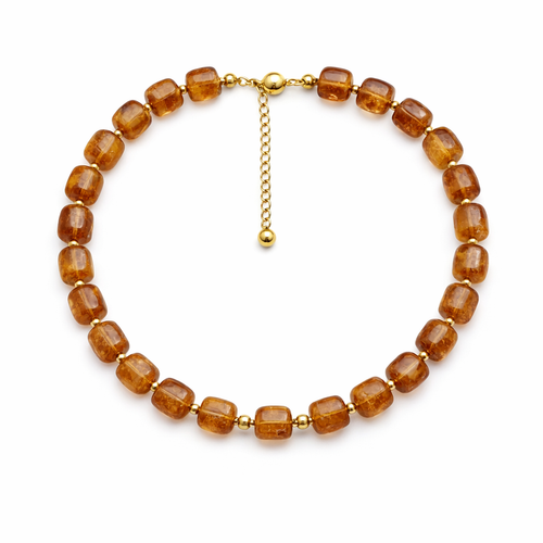 HS Ketting - Met Gouden Touch - statement detail - 14 kleuren - BACK