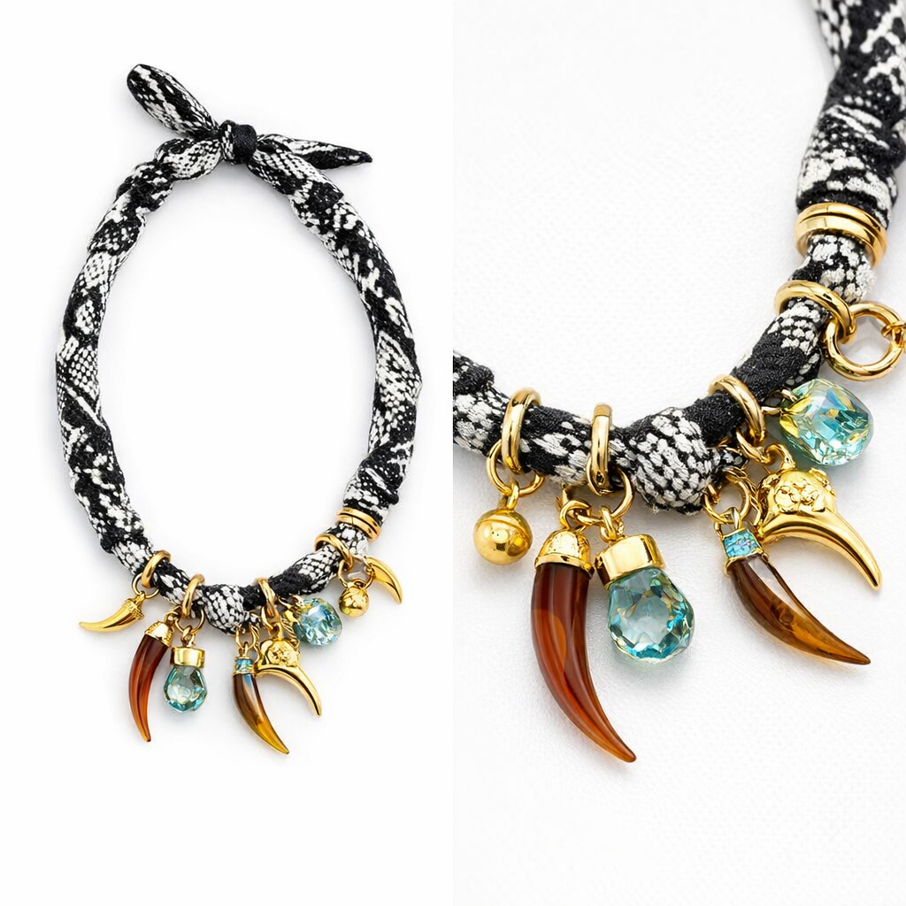 HS Ketting - Beads - Stof - statement detail - DETAIL