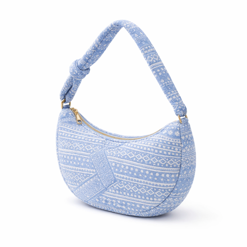 HS Handtas - Banana shape Paisley - praktisch voor dagelijks gebruik - 3 kleuren - SIDE