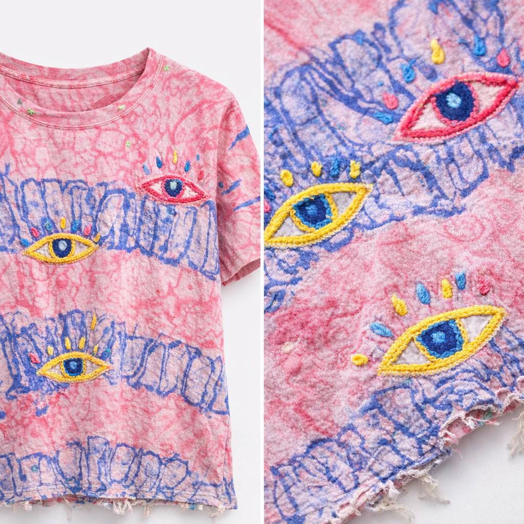 HS T-Shirt - 100% Katoen - Short Sleeve - comfortabele pasvorm - 5 kleuren - DETAIL