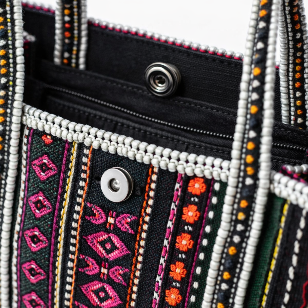 HS Shopper - 100% Katoen - praktisch voor dagelijks gebruik - 6 kleuren - DETAIL