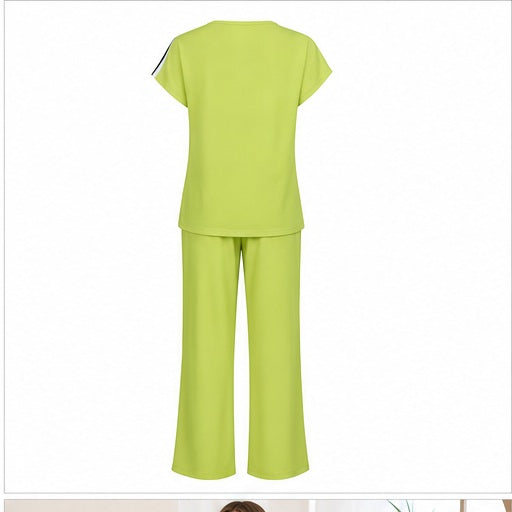 Angelle Milan Tweedelige Set Travelstof - Lime - achteraanzicht