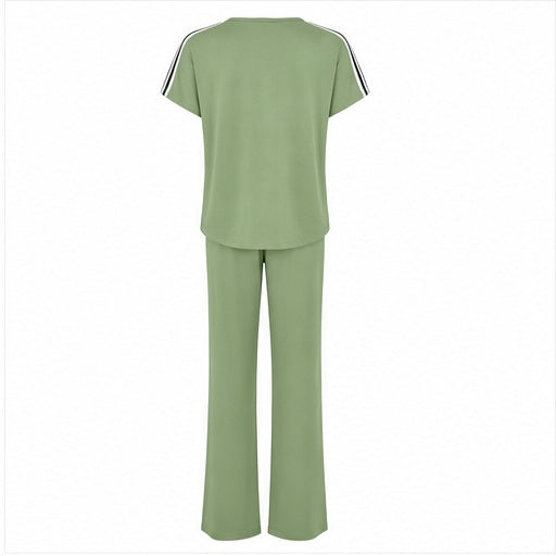 Angelle Milan Tweedelige Set Travelstof - Sage Groen - achteraanzicht