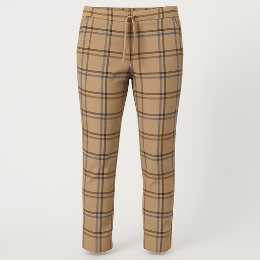 Geruite Broek Beige