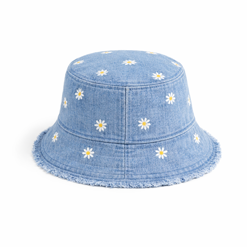 HS Buckethat - Margrietjes - zomerse accessoire - 5 kleuren - BACK