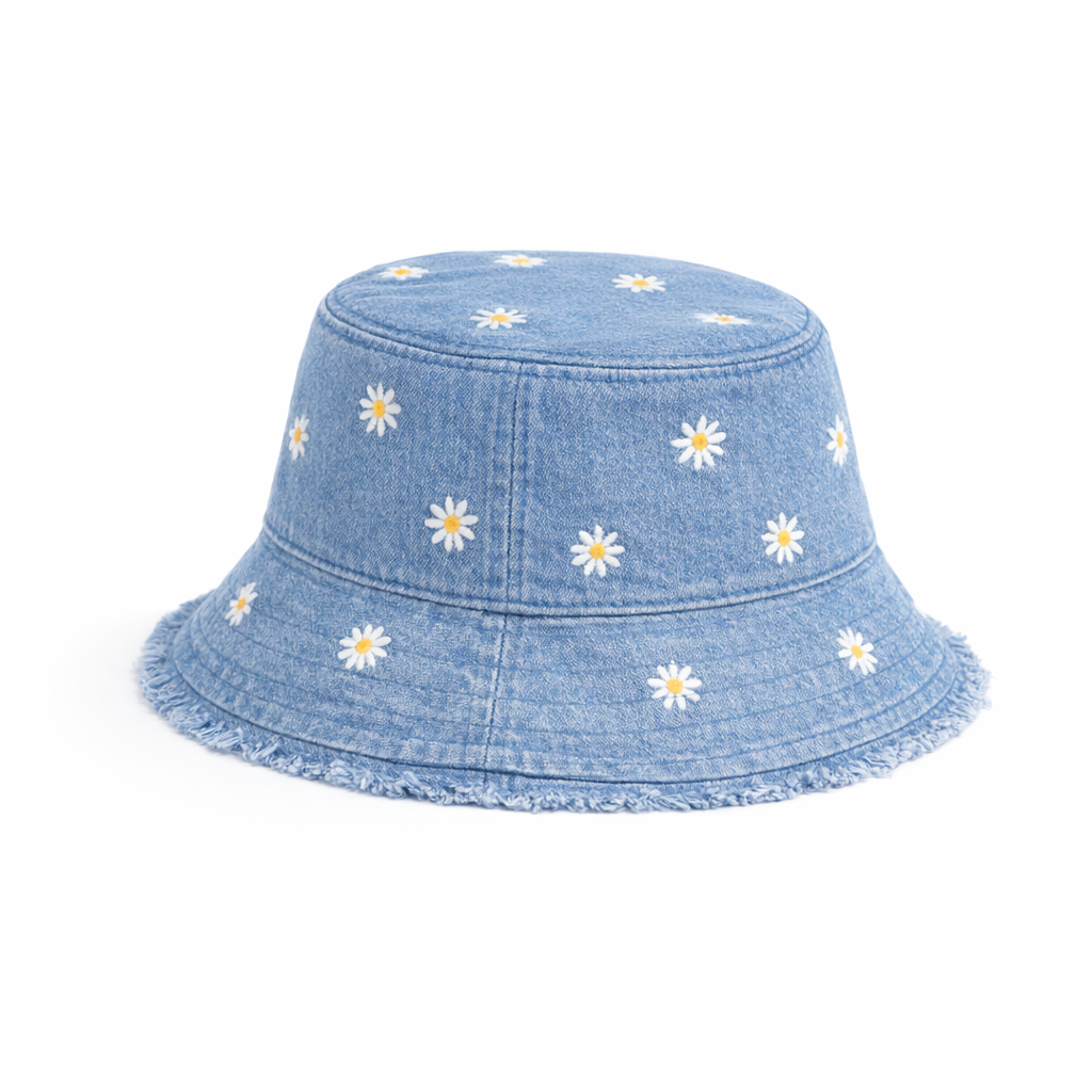 HS Buckethat - Margrietjes - zomerse accessoire - 5 kleuren - SIDE
