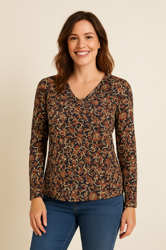 Angelle Milan – travelstof blouse – Multibruine Blouse – Ademend – Kreukvrij – Duurzame Blouse - Mapsy B.V