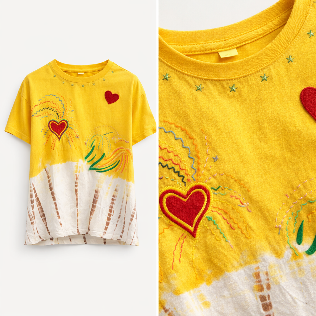 HS T-Shirt - 100% Katoen - Short Sleeve - comfortabele pasvorm - 5 kleuren - DETAIL