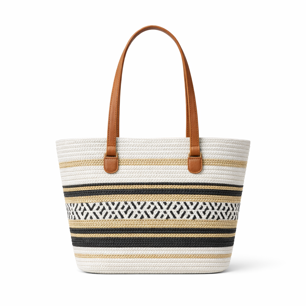 HS Strandsetje - Hoed + Tas - praktisch voor dagelijks gebruik - 5 kleuren - BACK