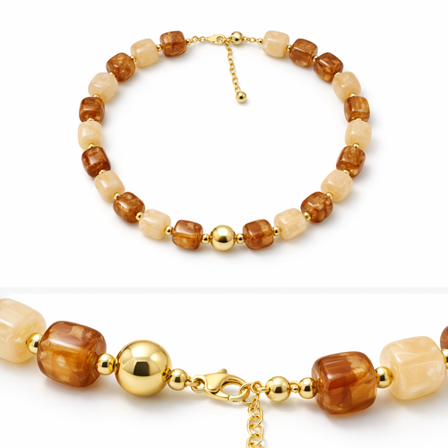 HS Ketting - Met Gouden Touch - statement detail - 14 kleuren - DETAIL