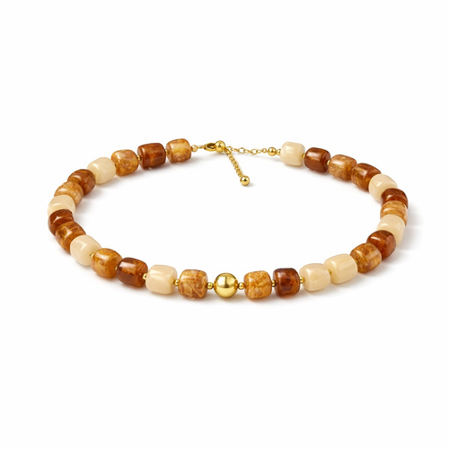HS Ketting - Met Gouden Touch - statement detail - 14 kleuren - SIDE