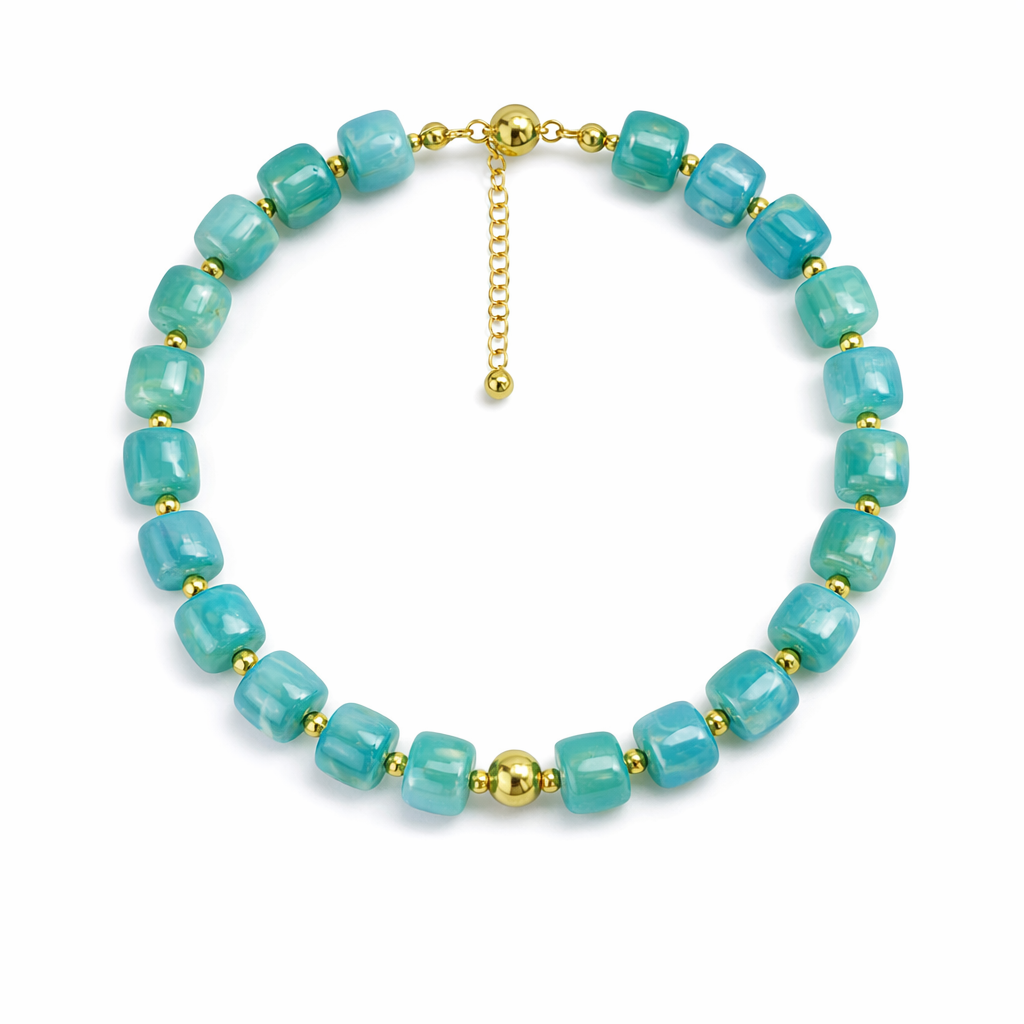 HS Ketting - Met Gouden Touch - statement detail - 14 kleuren - BACK