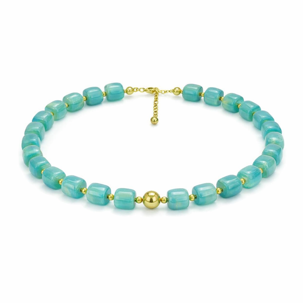 HS Ketting - Met Gouden Touch - statement detail - 14 kleuren - SIDE