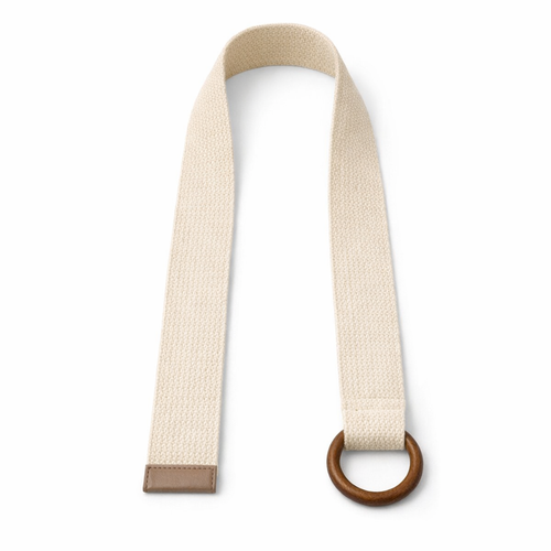 HS Riem - Effen met Houten Gesp - verstelbare pasvorm - 11 kleuren - BACK