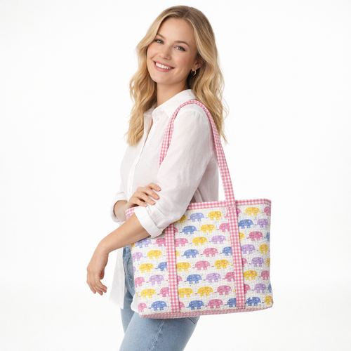 HS Shopper - 100% Katoen - praktisch voor dagelijks gebruik - 11 kleuren - MODEL_FRONT