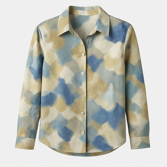 Blouse Aquarel Zandblauw