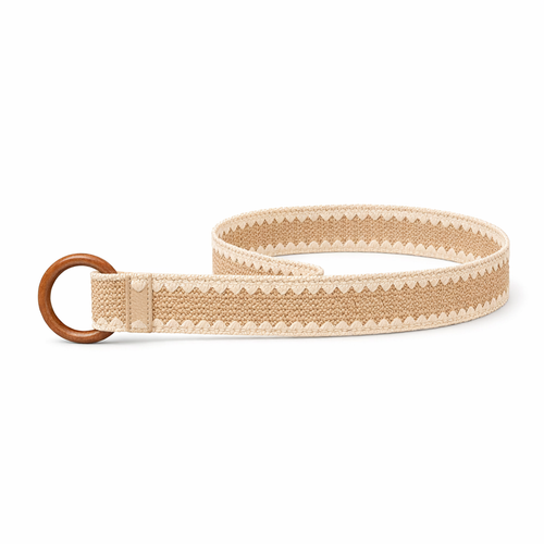 HS Riem - Kartelprint met Houten Gesp - verstelbare pasvorm - 3 kleuren - SIDE
