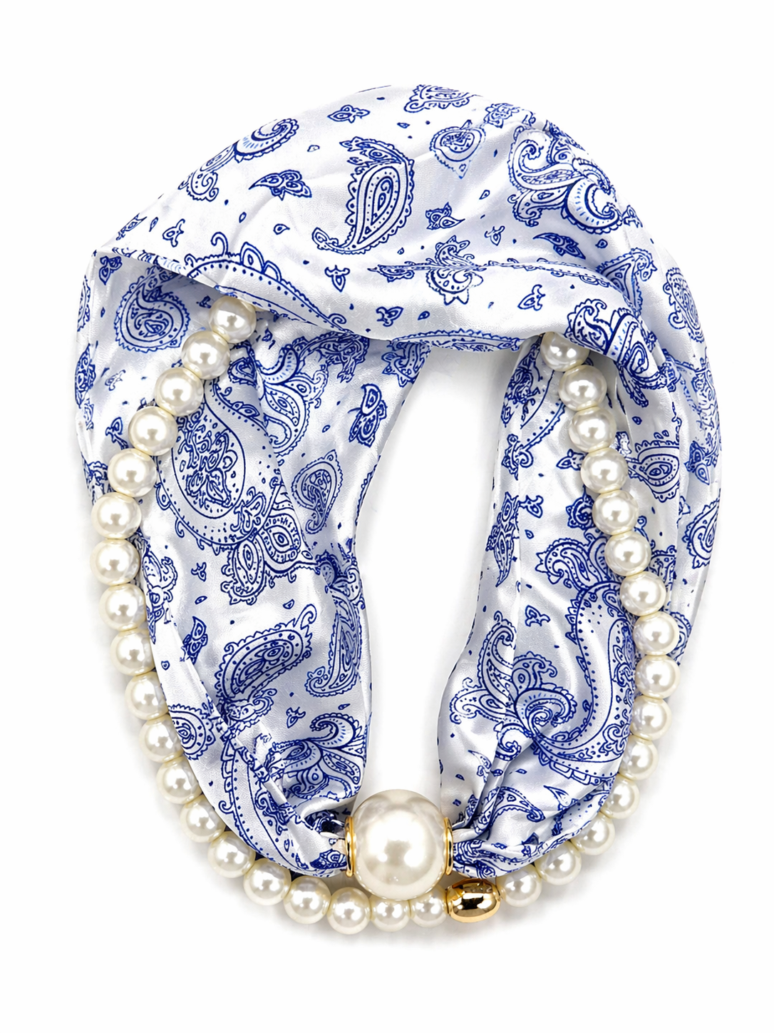 HS Parelsjaal + Ketting - In 9+ Kleuren - Incl. Magneet Parel Ketting! - Lila