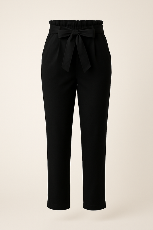 Verfijnde Broek Zwart Lint