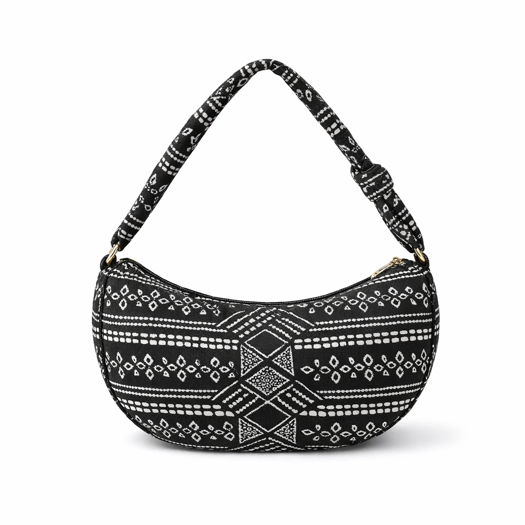 HS Handtas - Banana shape Paisley - praktisch voor dagelijks gebruik - 3 kleuren - BACK
