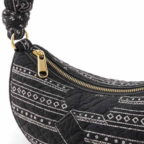 HS Handtas - Banana shape Paisley - praktisch voor dagelijks gebruik - 3 kleuren - DETAIL