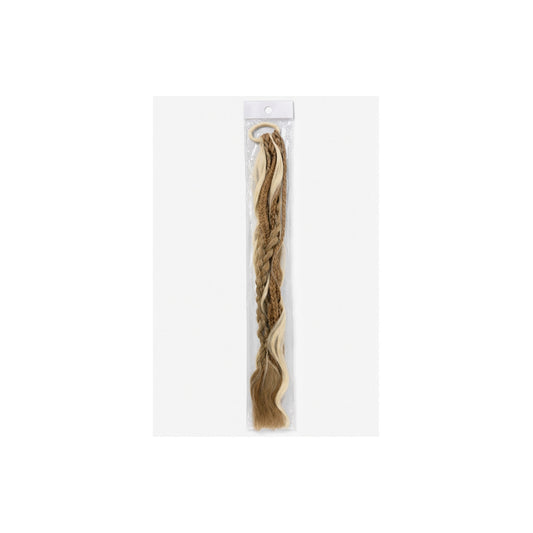 HS Faux Hair Extensions - Meerdere Kleuren - Blond bruin mix - vooraanzicht