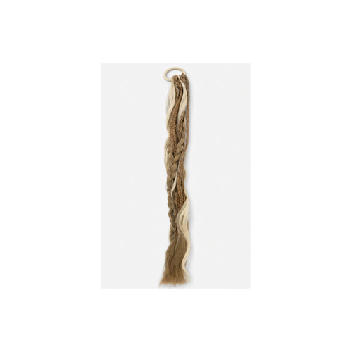 HS Faux Hair Extensions - Meerdere Kleuren - Blond bruin mix - zijaanzicht